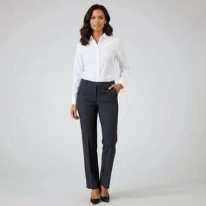 Anna Klein Womens Dress Pants Size 10 Gray Pockets NWOT